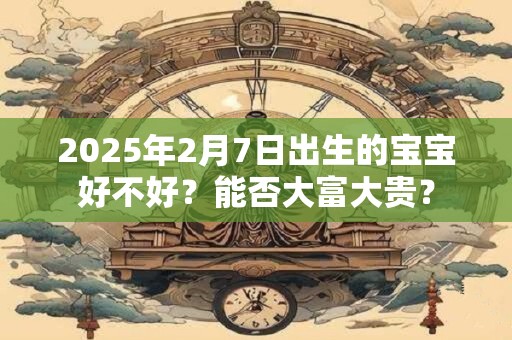 2025年2月7日出生的宝宝好不好？能否大富大贵？