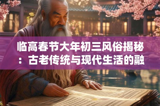 临高春节大年初三风俗揭秘:古老传统与现代生活的融合 临高春节大年初三风俗揭秘:古老传统与现代生活的融合