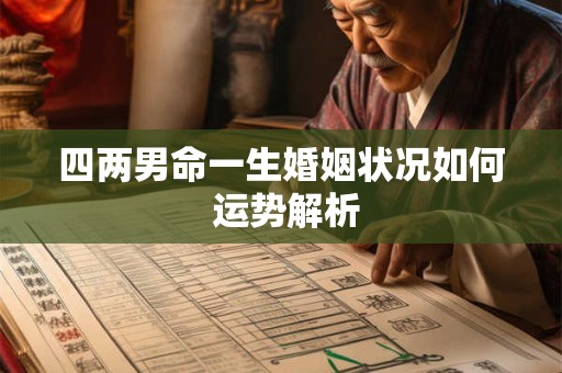 四两男命一生婚姻状况如何 运势解析