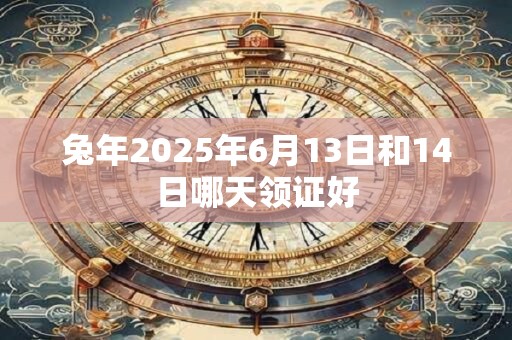 兔年2025年6月13日和14日哪天领证好