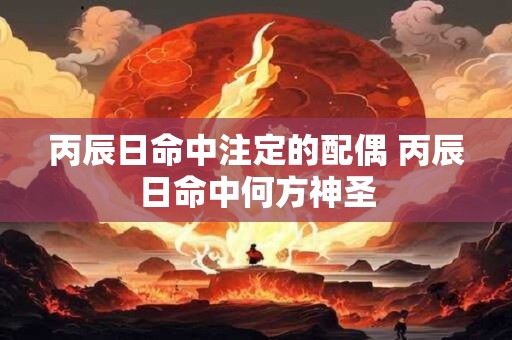丙辰日命中注定的配偶 丙辰日命中何方神圣