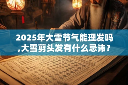 2025年大雪节气能理发吗,大雪剪头发有什么忌讳？