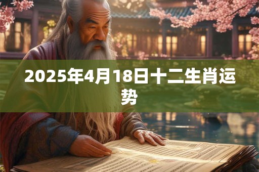 2025年4月18日十二生肖运势