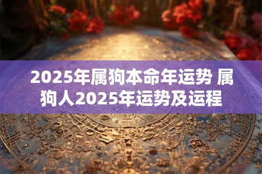 2025年属狗本命年运势 属狗人2025年运势及运程