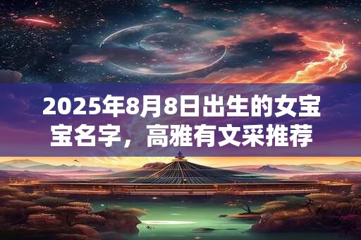 2025年8月8日出生的女宝宝名字，高雅有文采推荐