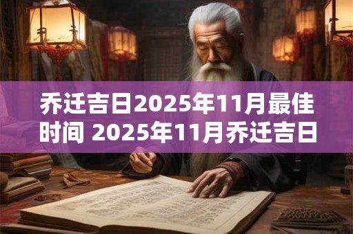 乔迁吉日2025年11月最佳时间 2025年11月乔迁吉日何时
