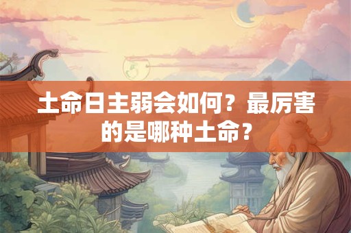 土命日主弱会如何？最厉害的是哪种土命？