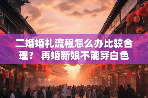 二婚婚礼流程怎么办比较合理？ 再婚新娘不能穿白色婚纱