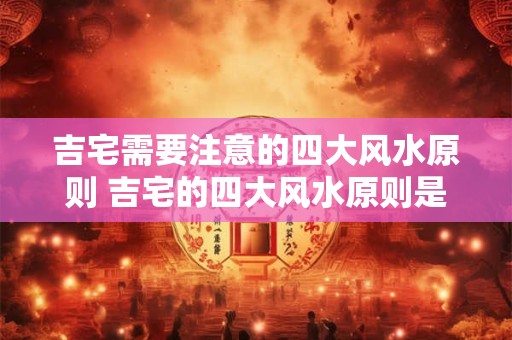 吉宅需要注意的四大风水原则 吉宅的四大风水原则是什么
