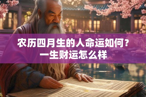 农历四月生的人命运如何?一生财运怎么样 农历四月生的人命运如何?一生财运怎么样