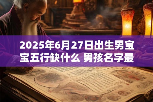 2025年6月27日出生男宝宝五行缺什么 男孩名字最新免费版