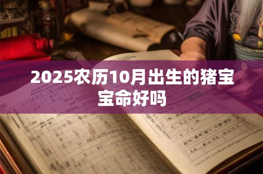 2025农历10月出生的猪宝宝命好吗 2025农历10月出生的猪宝宝命好吗