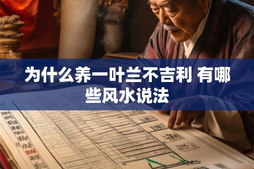 为什么养一叶兰不吉利 有哪些风水说法