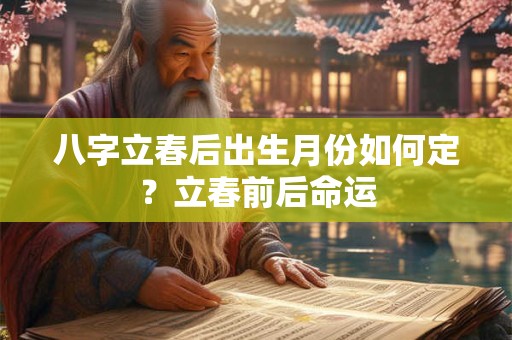 八字立春后出生月份如何定？立春前后命运