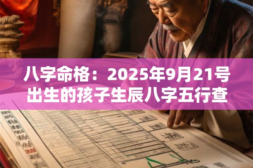 八字命格：2025年9月21号出生的孩子生辰八字五行查询