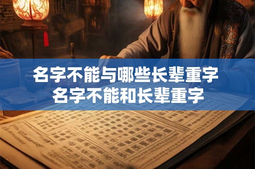 名字不能与哪些长辈重字 名字不能和长辈重字