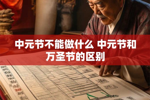 中元节不能做什么 中元节和万圣节的区别