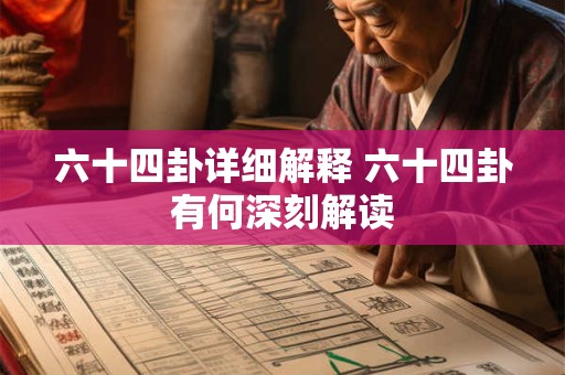 六十四卦详细解释 六十四卦有何深刻解读 六十四卦详细解释 六十四卦有何深刻解读
