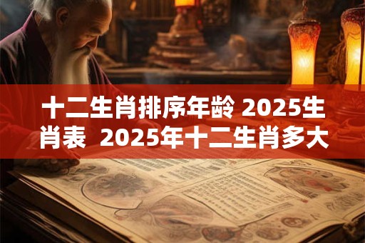 十二生肖排序年龄 2025生肖表 2025年十二生肖多大 十二生肖排序年龄 2025生肖表 2025年十二生肖多大