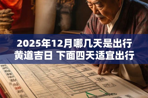 2025年12月哪几天是出行黄道吉日 下面四天适宜出行