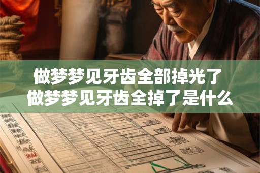 做梦梦见牙齿全部掉光了 做梦梦见牙齿全掉了是什么象征意义