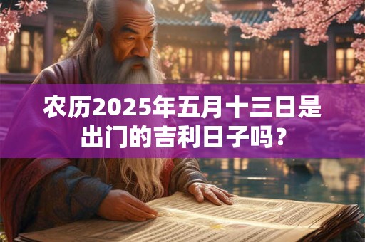 农历2025年五月十三日是出门的吉利日子吗？