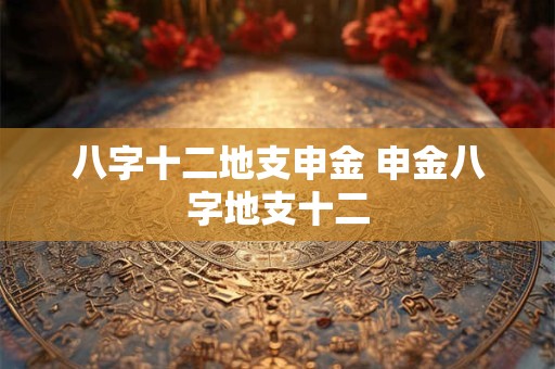八字十二地支申金 申金八字地支十二