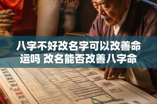 八字不好改名字可以改善命运吗 改名能否改善八字命运