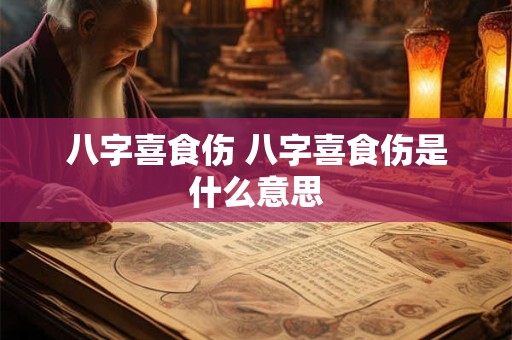 八字喜食伤 八字喜食伤是什么意思