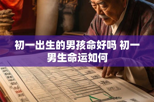 初一出生的男孩命好吗 初一男生命运如何