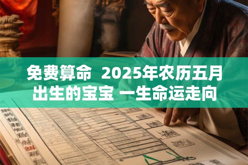 免费算命  2025年农历五月出生的宝宝 一生命运走向