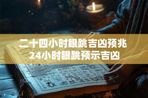 二十四小时眼跳吉凶预兆 24小时眼跳预示吉凶
