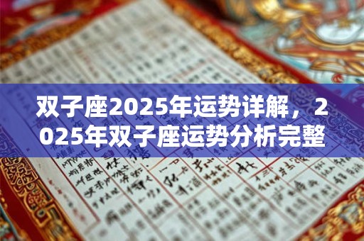 双子座2025年运势详解,2025年双子座运势分析完整版 双子座2025年运势详解,2025年双子座运势分析完整版