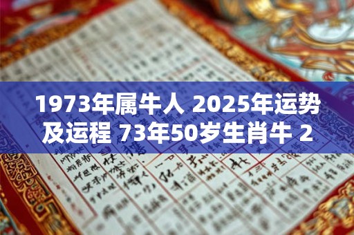 1973年属牛人 2025年运势及运程 73年50岁生肖牛 2025年每月运势