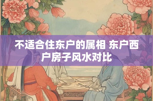 不适合住东户的属相 东户西户房子风水对比