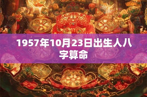 1957年10月23日出生人八字算命