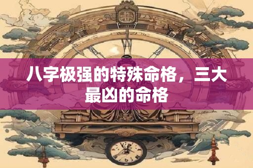 八字极强的特殊命格,三大最凶的命格 八字极强的特殊命格,三大最凶的命格