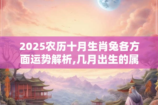 2025农历十月生肖兔各方面运势解析,几月出生的属兔人命好