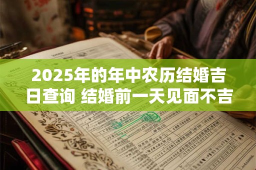 2025年的年中农历结婚吉日查询 结婚前一天见面不吉利