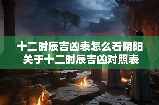十二时辰吉凶表怎么看阴阳 关于十二时辰吉凶对照表