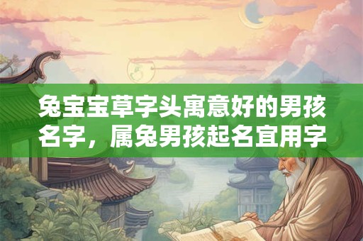 兔宝宝草字头寓意好的男孩名字,属兔男孩起名宜用字 兔宝宝草字头寓意好的男孩名字,属兔男孩起名宜用字
