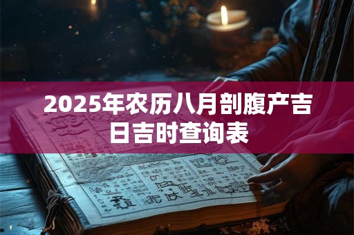 2025年农历八月剖腹产吉日吉时查询表 2025年农历八月剖腹产吉日吉时查询表
