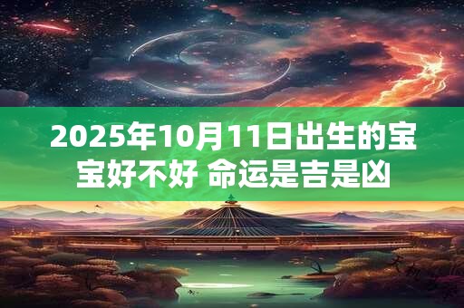 2025年10月11日出生的宝宝好不好 命运是吉是凶 2025年10月11日出生的宝宝好不好 命运是吉是凶