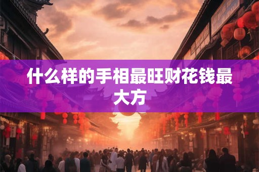 什么样的手相最旺财花钱最大方