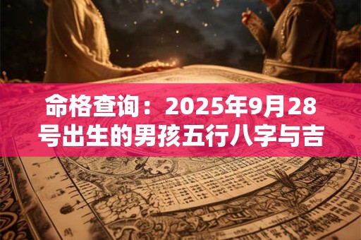 命格查询：2025年9月28号出生的男孩五行八字与吉时