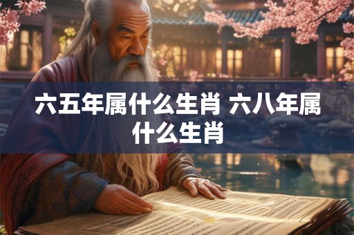 六五年属什么生肖 六八年属什么生肖