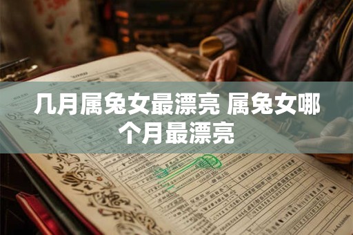 几月属兔女最漂亮 属兔女哪个月最漂亮