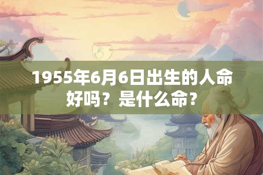 1955年6月6日出生的人命好吗？是什么命？