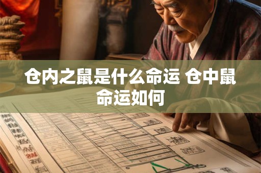 仓内之鼠是什么命运 仓中鼠命运如何