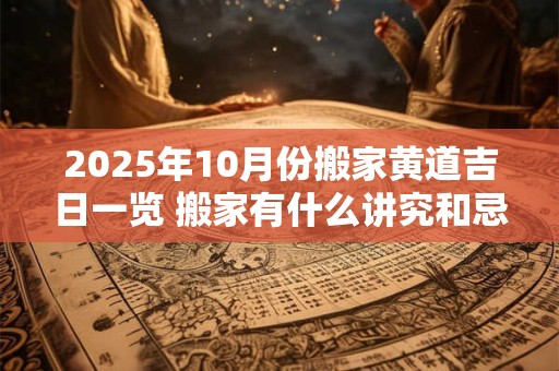 2025年10月份搬家黄道吉日一览 搬家有什么讲究和忌讳